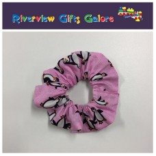 Scrunchie - Penguin on Pink Scrunchie - Penguin on Pink